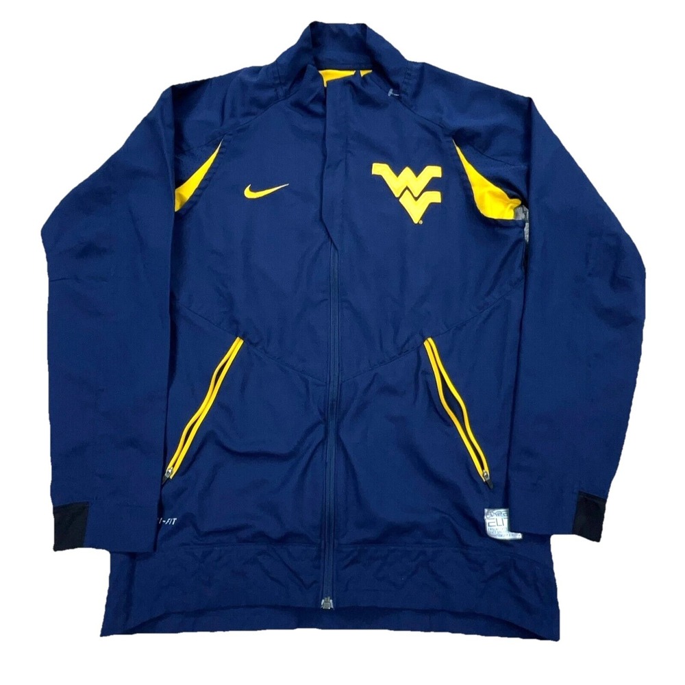 West Virginia Mountaineers Jacket Men Small Nike Hyper Elite Dri Fit WVU Warm Up